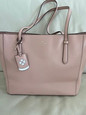 kate spade Pale Pink Leather Tote with Charm